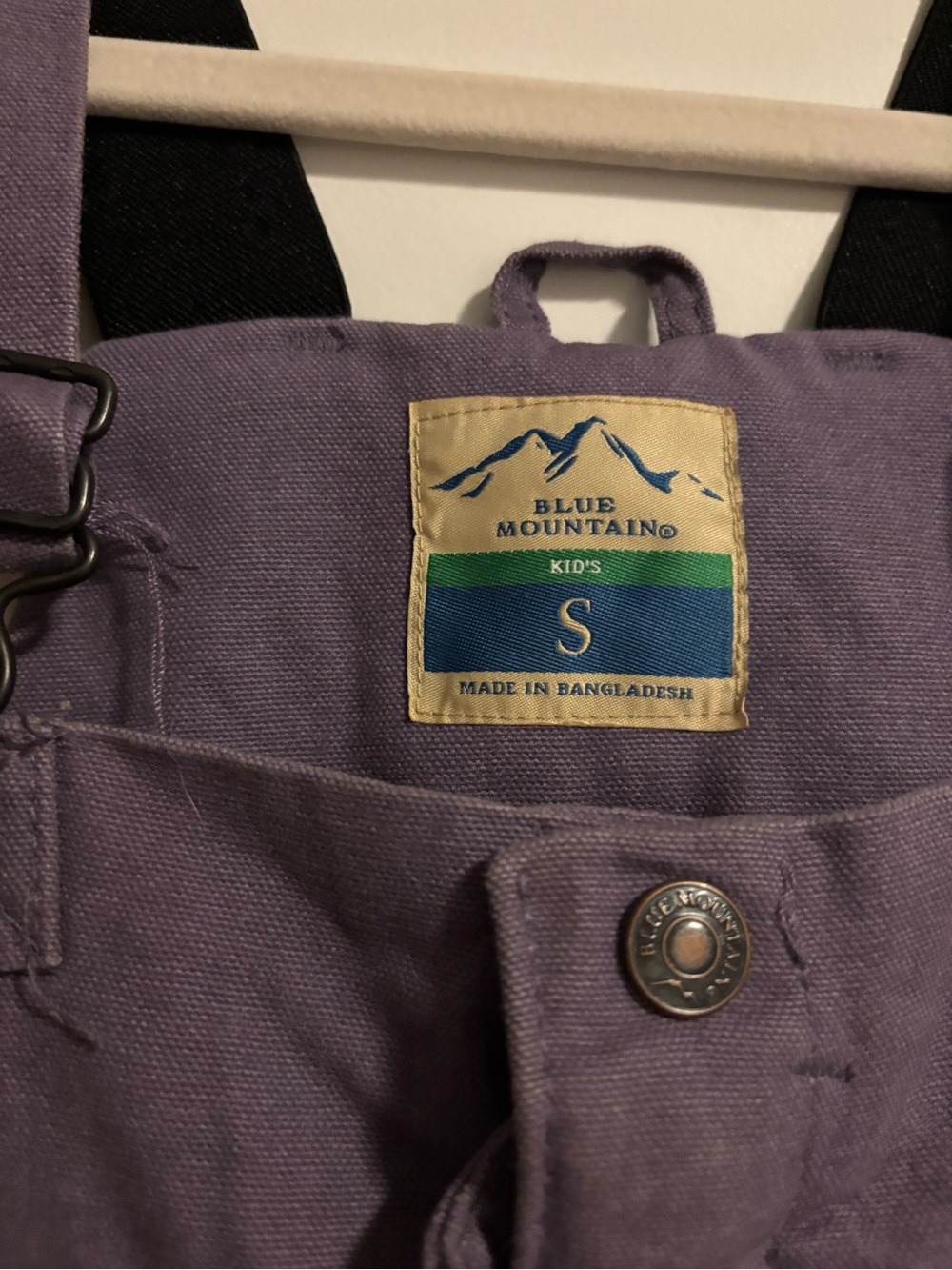 Blue Mountain Kids Purple Overalls - S